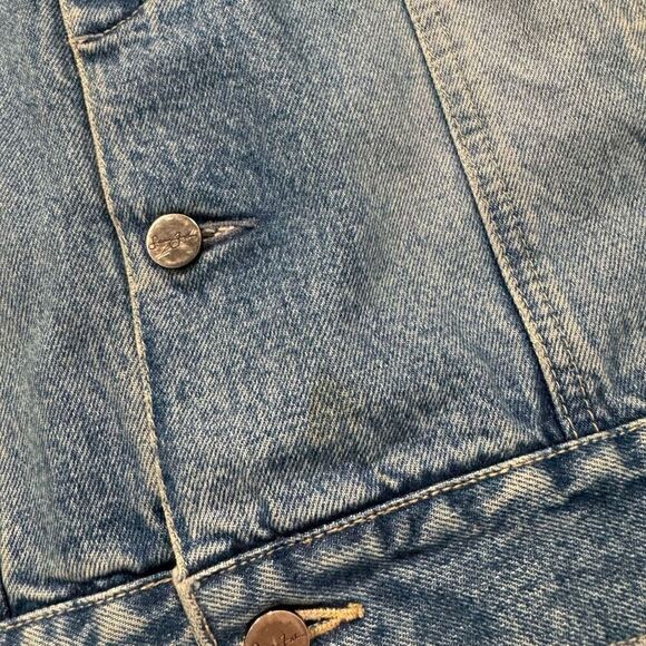 2000s Sean John Blue Denim Button Up Jacket Men’s Size Medium Heavy Streetwear - Picture 4 of 16